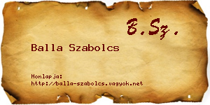 Balla Szabolcs névjegykártya